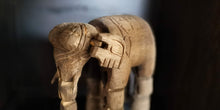 Natural Wood Elephant Sculpture