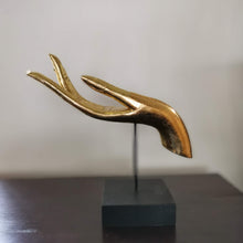 Golden Buddha Hand Wood Sculpture