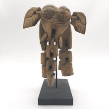 Natural Wood Elephant Sculpture