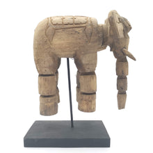 Natural Wood Elephant Sculpture