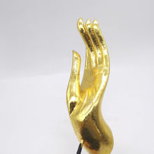 Golden Buddha Hand Wood Sculpture